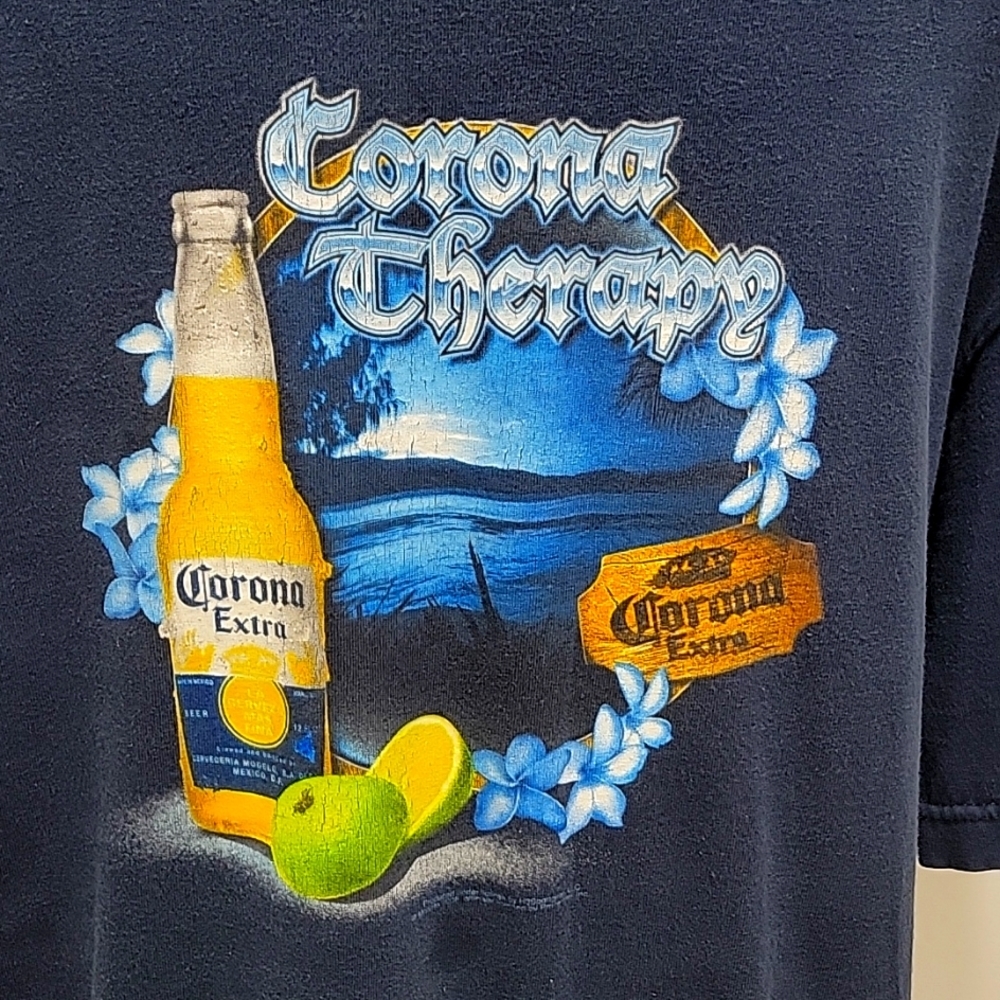 Alstyle Apparel & Activewear Carona Therapy T-shirt Men's Size XL Navy Blue